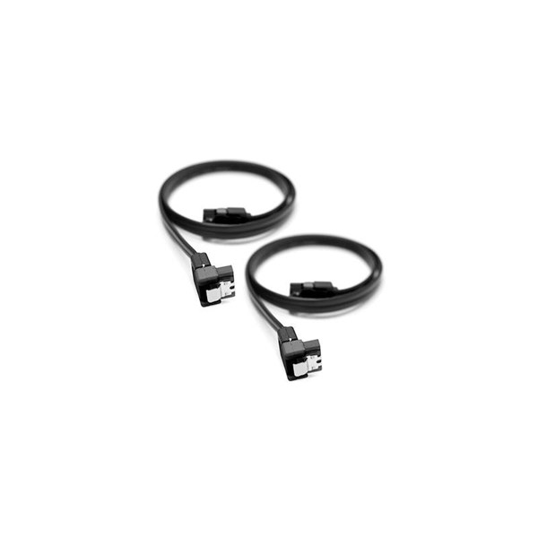 OEM  90 Degree SATA3 Cable 45cm Black (Pair)