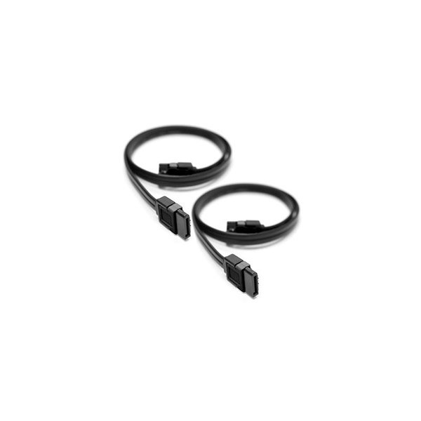 OEM  Straight SATA3 Cable 45cm Black (Pair)