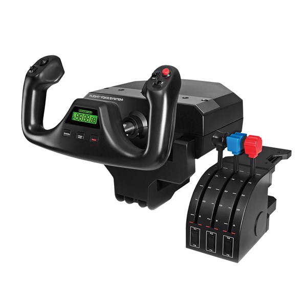 Logitech Pro Flight Yoke System Professional Simulation Yoke and Throttle Quadrant