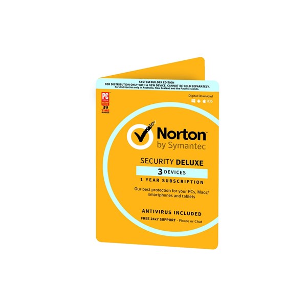 Symantec Norton Security Deluxe 3.0, 3 Device 1Yr Sub