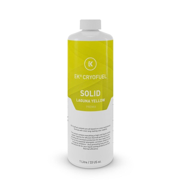 EKWB EK-CryoFuel Premix 1000mL - Solid Laguna Yellow