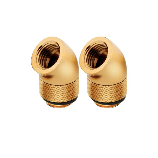 Corsair Hydro X Series 45° Rotary Adapter Twin Pack - Gold