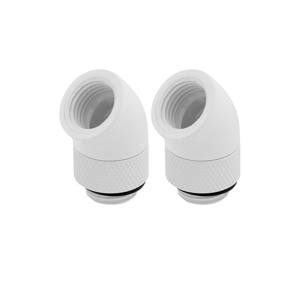 Corsair Hydro X Series 45° Rotary Adapter Twin Pack - White