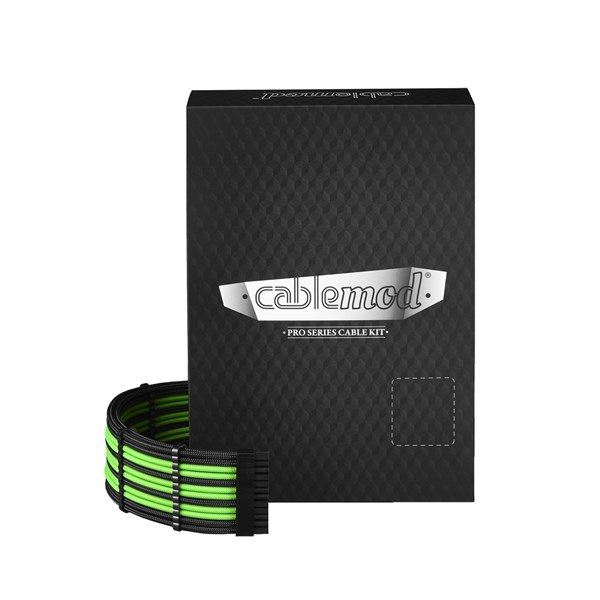 CableMod RT-Series PRO ModMesh Cable Kit for ASUS and Seasonic - Black/Light Green
