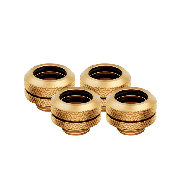 Corsair Hydro X Series XF Hardline 14mm Compression Fittings 4 Pack - Gold