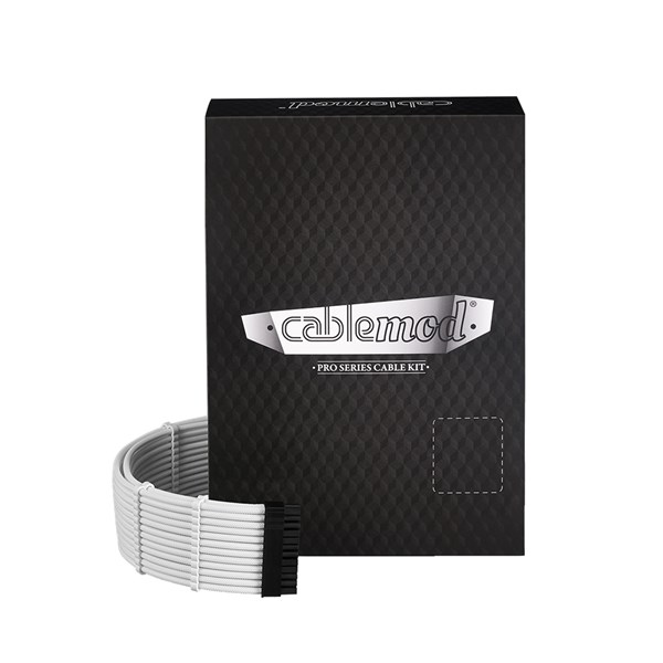 CableMod PRO ModMesh 12VHPWR C-Series RMi, RMx Sleeved Cable Kit - White