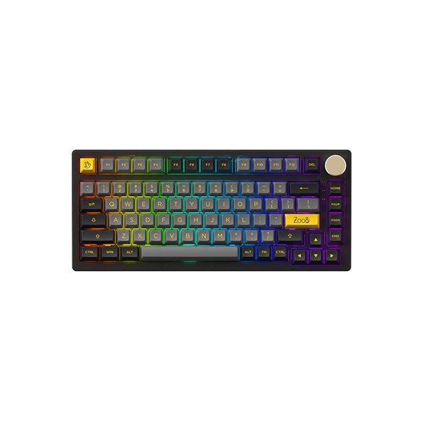 Akko PC75B Plus V2 Black & Gold Wireless RGB Mechanical Keyboard Hot-Swap Crystal Switch