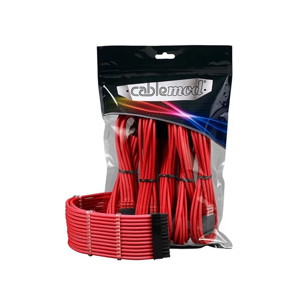 CableMod Pro ModMesh Sleeved 12VHPWR StealthSense Cable Extension Kit - Red