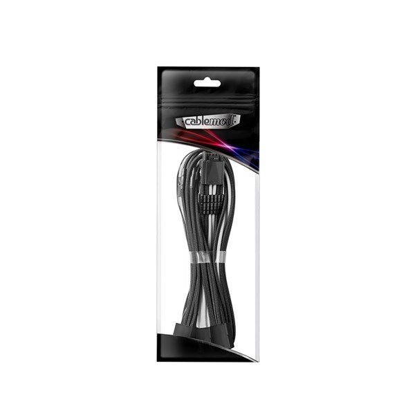 CableMod ModMesh Sleeved 12VHPWR StealthSense PCI-e Extension - Black + White