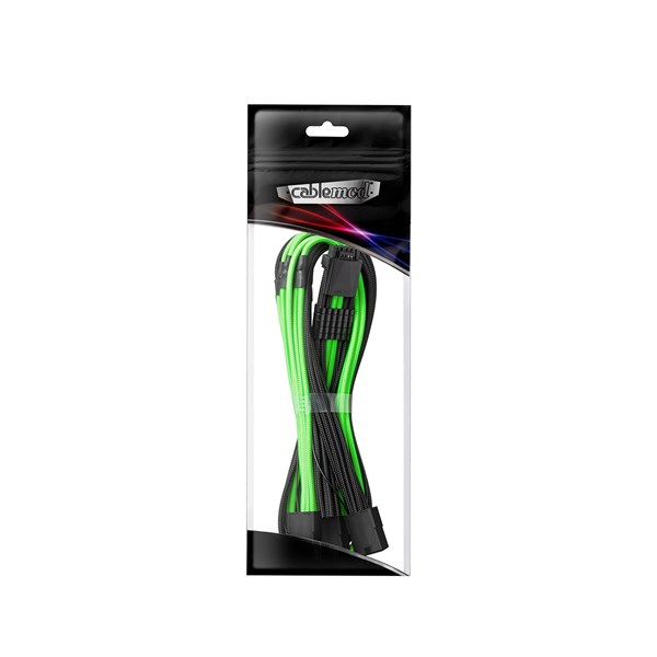 CableMod Pro ModMesh Sleeved 12VHPWR StealthSense PCI-e Extension - Black + Light Green