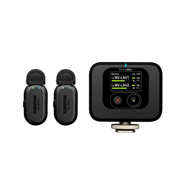 Shure MoveMic Kit Two-Channel Wireless Lavalier Microphone System With Receiver