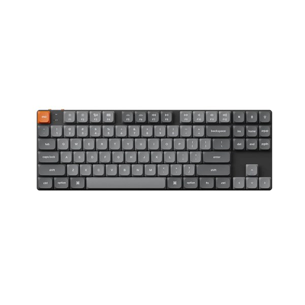 Keychron K1 Max K1M-B1 RGB Ultra-Slim Wireless TKL Mechanical Keyboard - Low Profile Gateron Red