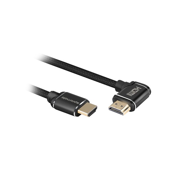Promate 4K HDMI 2.0 Gold Plated Braided Right Angle Cable - 3M