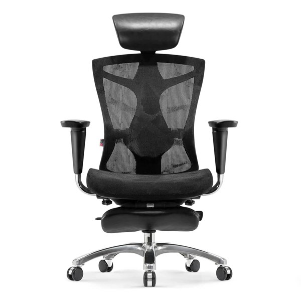 Sihoo V1 Ergonomic Office Chair - Black With Legrest