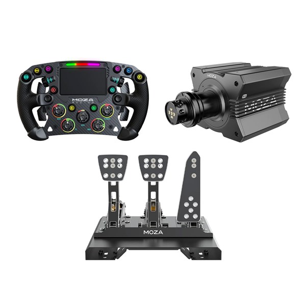 MOZA R12 + CRP Pedals + FSR Formula Wheel Bundle