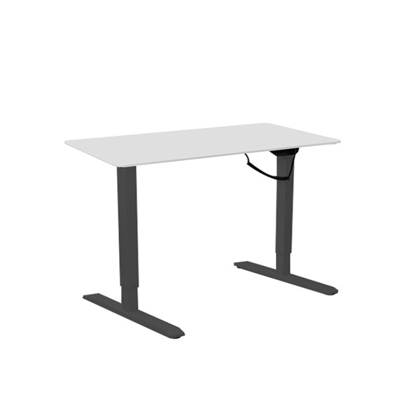 Lumi Electric Sit-Stand Desk + 1200X600mm Wood Table Top White