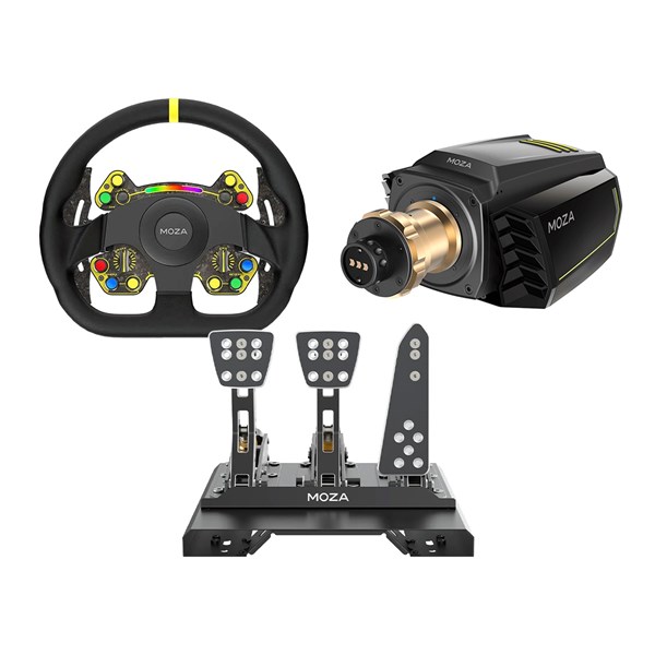 MOZA R16 + CRP Pedals + RS D-Shape Wheel Bundle