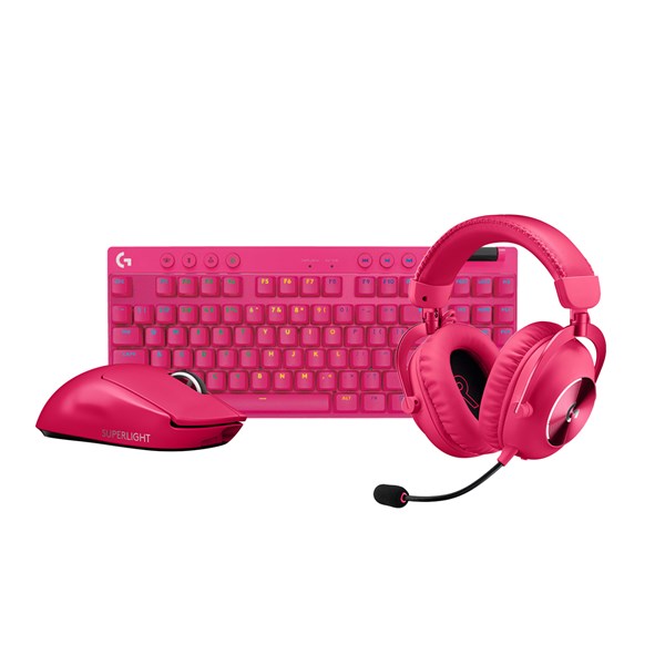 Logitech Logitech G Pro X Keyboard + Mouse + Headset Magenta Bundle