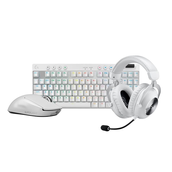 Logitech Logitech G Pro X Keyboard + Mouse + Headset White Bundle