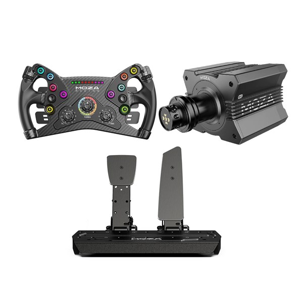 MOZA R12 + SRP Pedals + KS Wheel Bundle